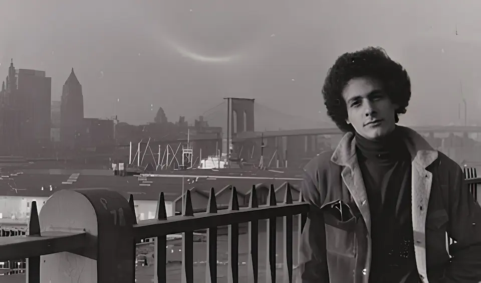 Richard Warshak in 1974 at the Brooklyn Bridge NYC